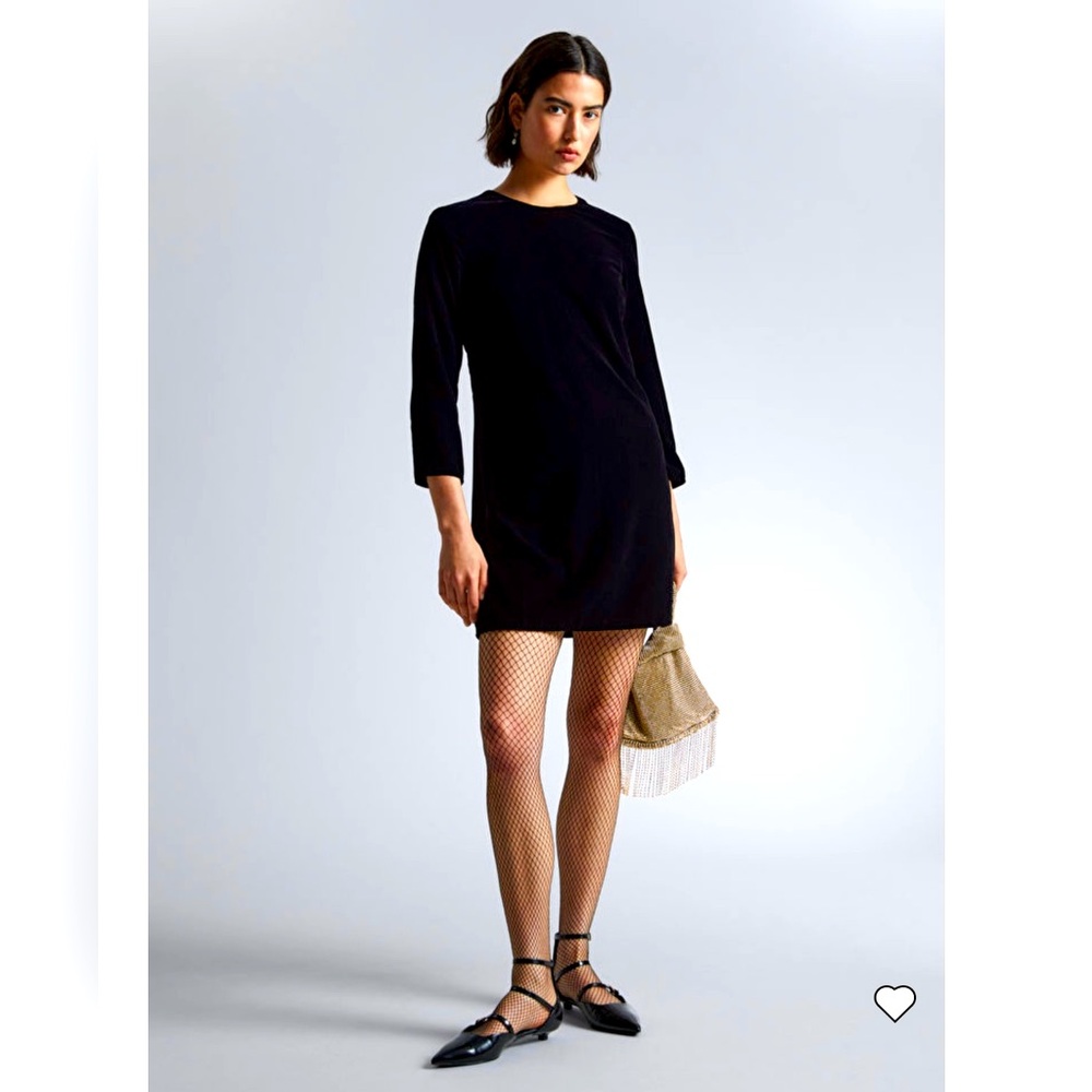 & Other Stories Paris Atelier Black Velvet Open Back Dress